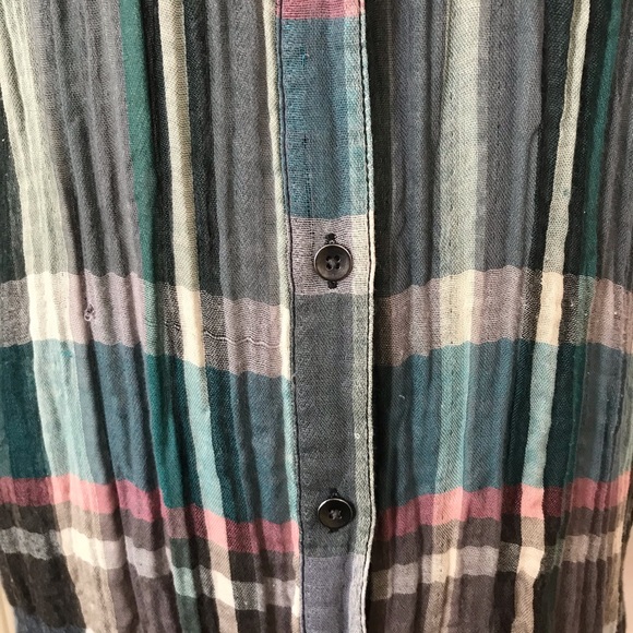 ANTHROPOLOGIE HOLDING HORSES MIXED PLAID TUNIC - Picture 8 of 9